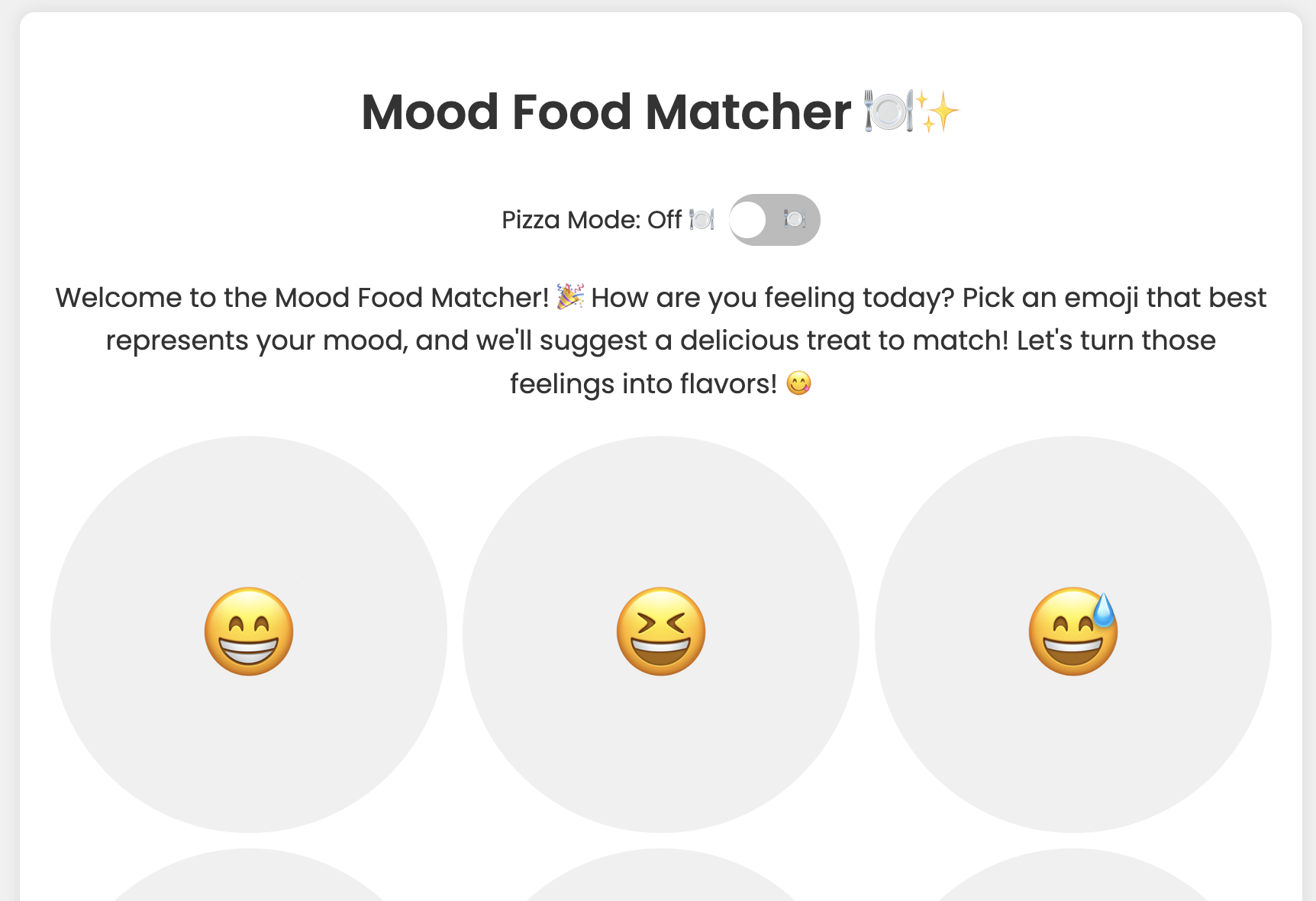 Mood Food Generator