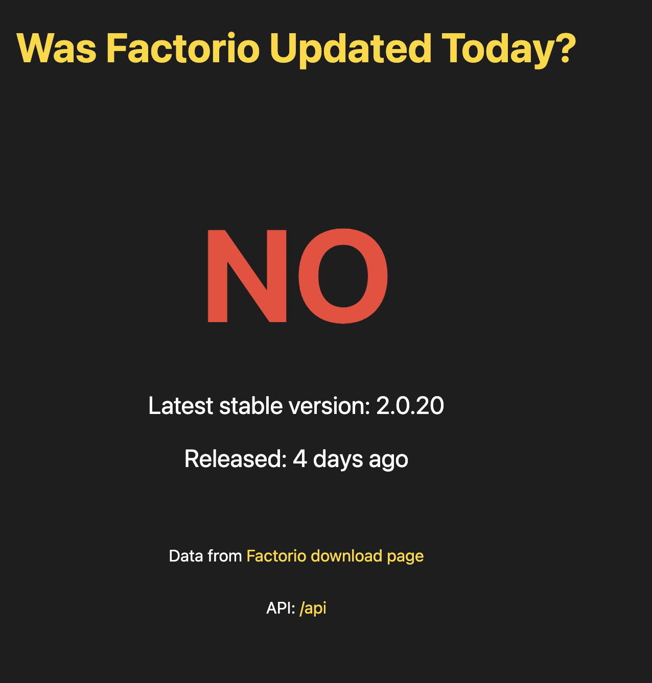 Was Factorio Updated Today?